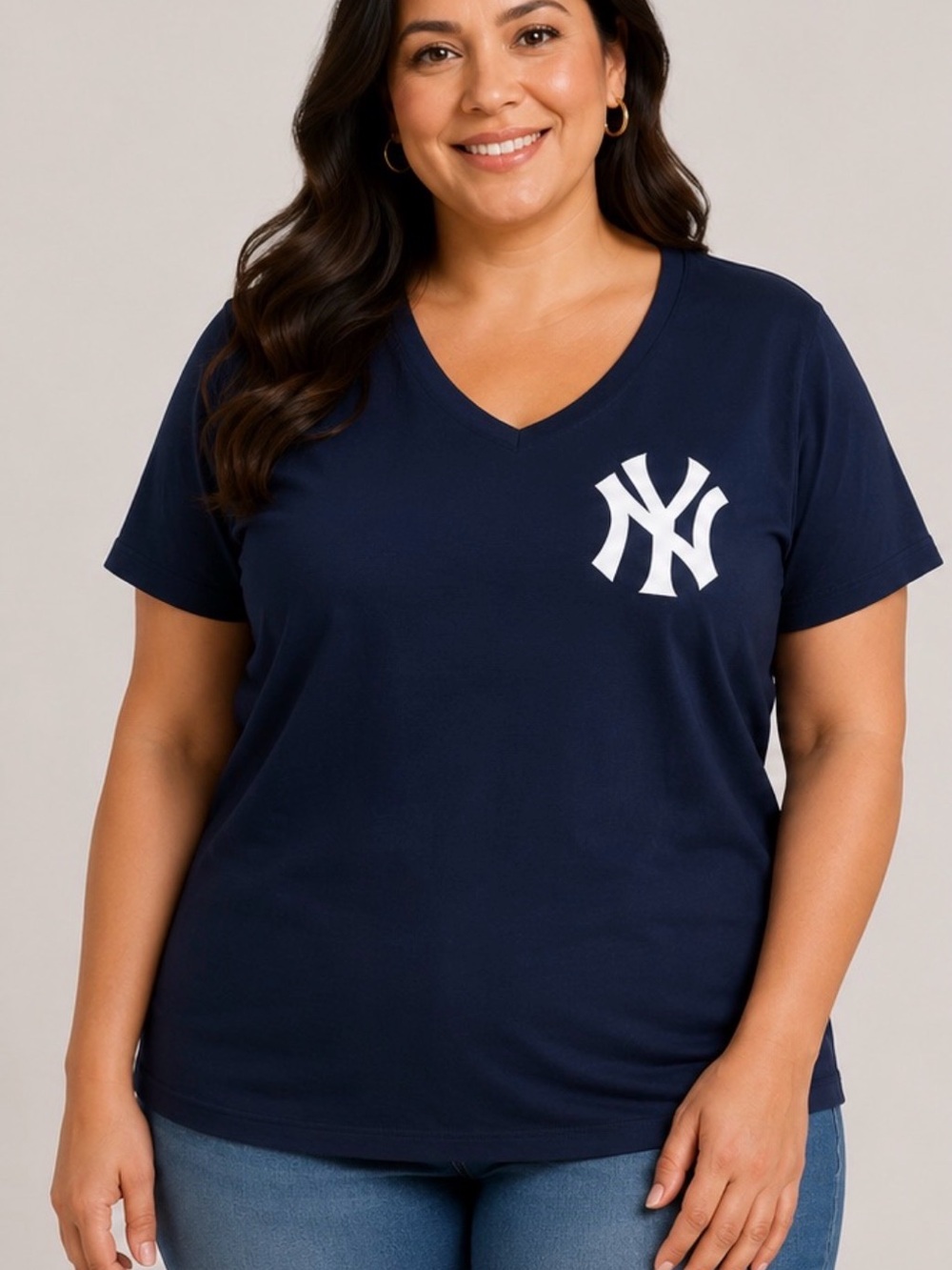 New York Yankees Juan Soto #22 Women’s Navy V-Neck T-Shirt 2XL NWT Fanatics